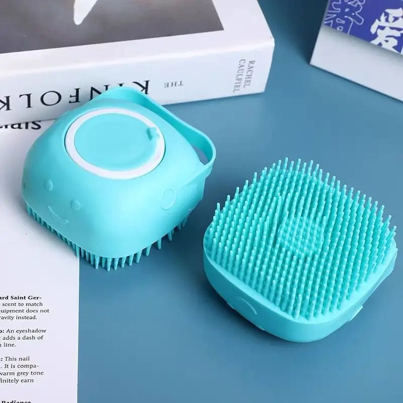 Escova Porta Shampoo de Banho Pet