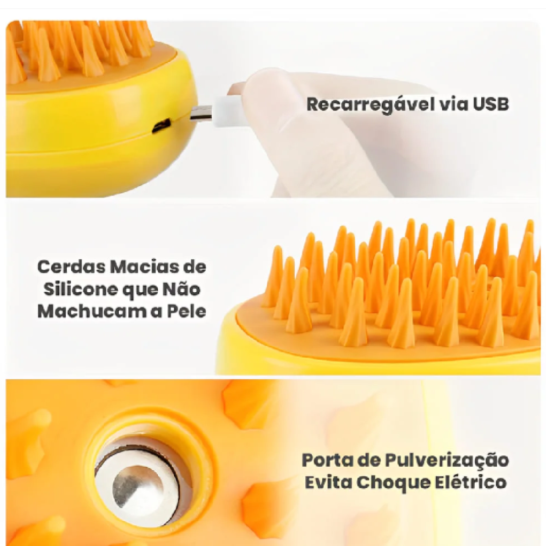 Escova a Vapor para Gatos