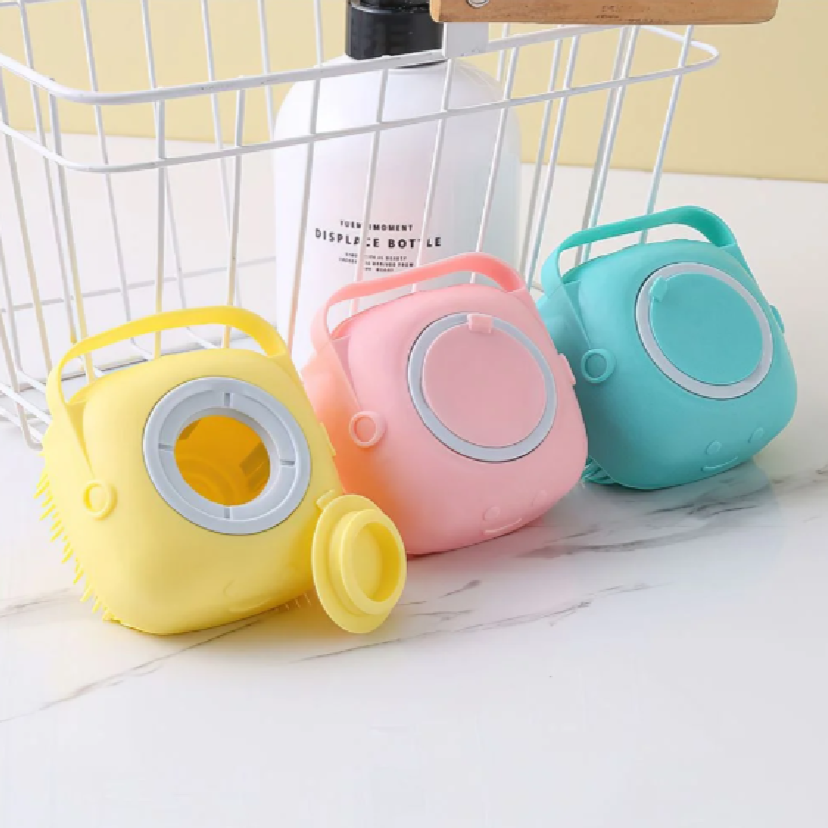 Escova Porta Shampoo de Banho Pet