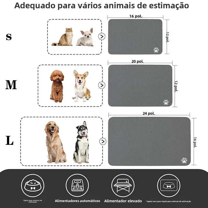 Tapete Absorvente para Alimentação de Pets