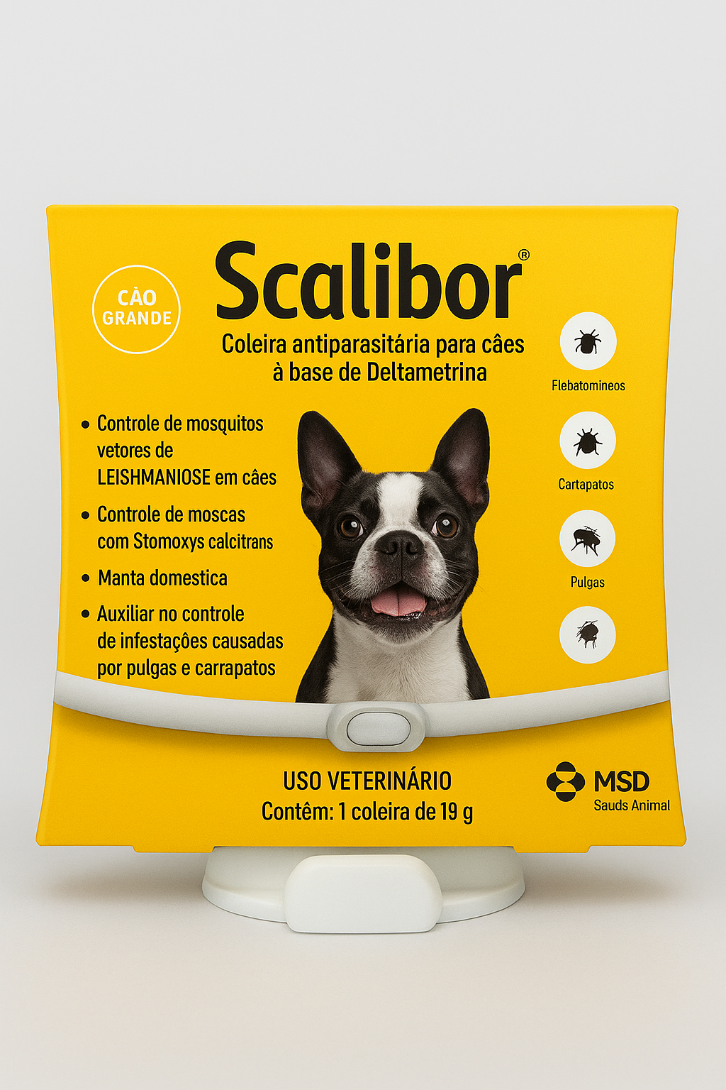 Coleira Scalibor 65cm Leishmaniose Antipulgas Msd