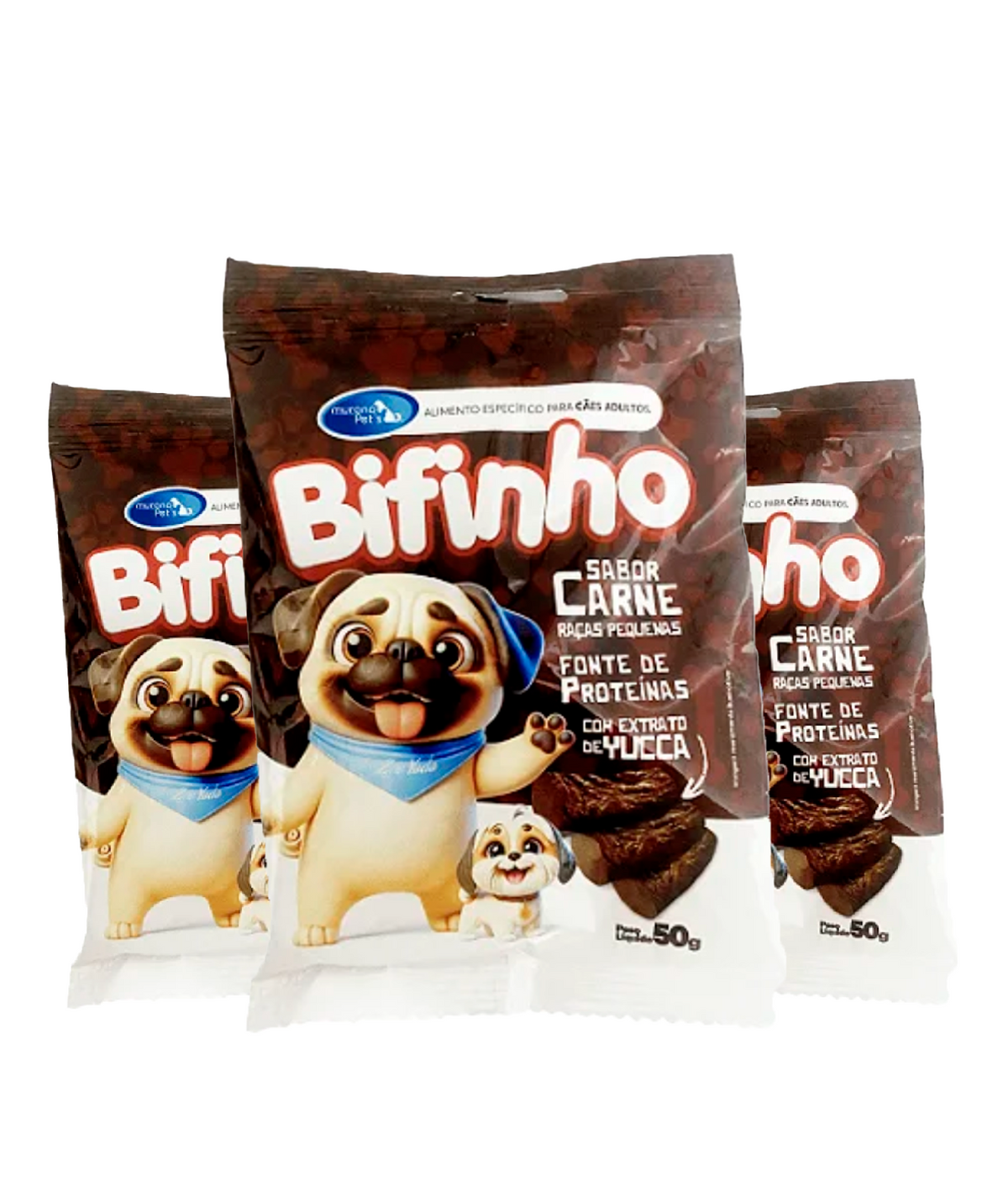 3 Pacotes deBifinho Carne para Cães