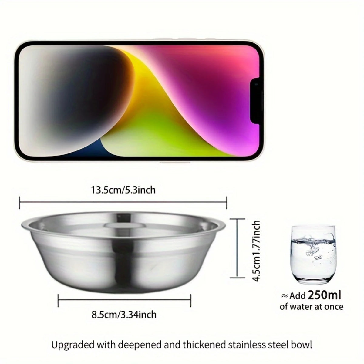 Tigela Inclinada para Ração e Água com Suporte de Madeira