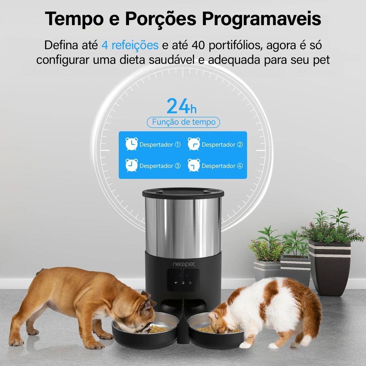 Alimentador Automático para Gatos e Cães