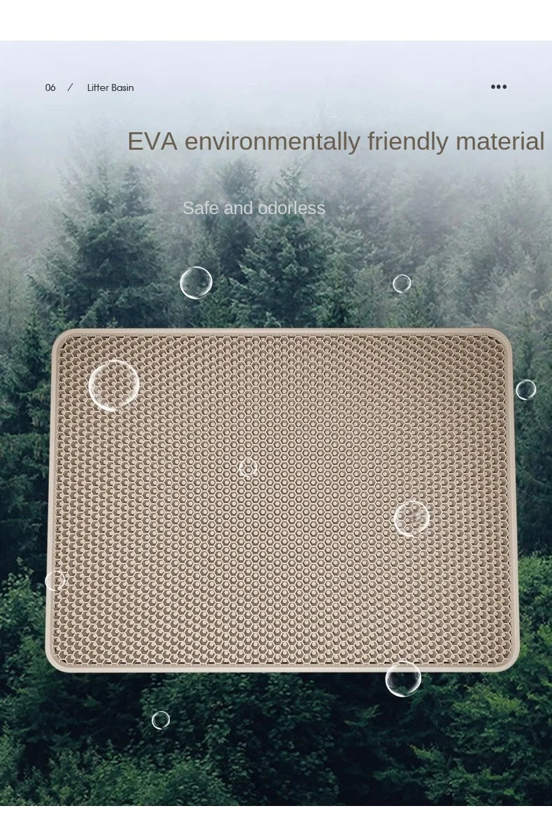 Tapete para Areia de Gato 90x60cm, à Prova d'Água