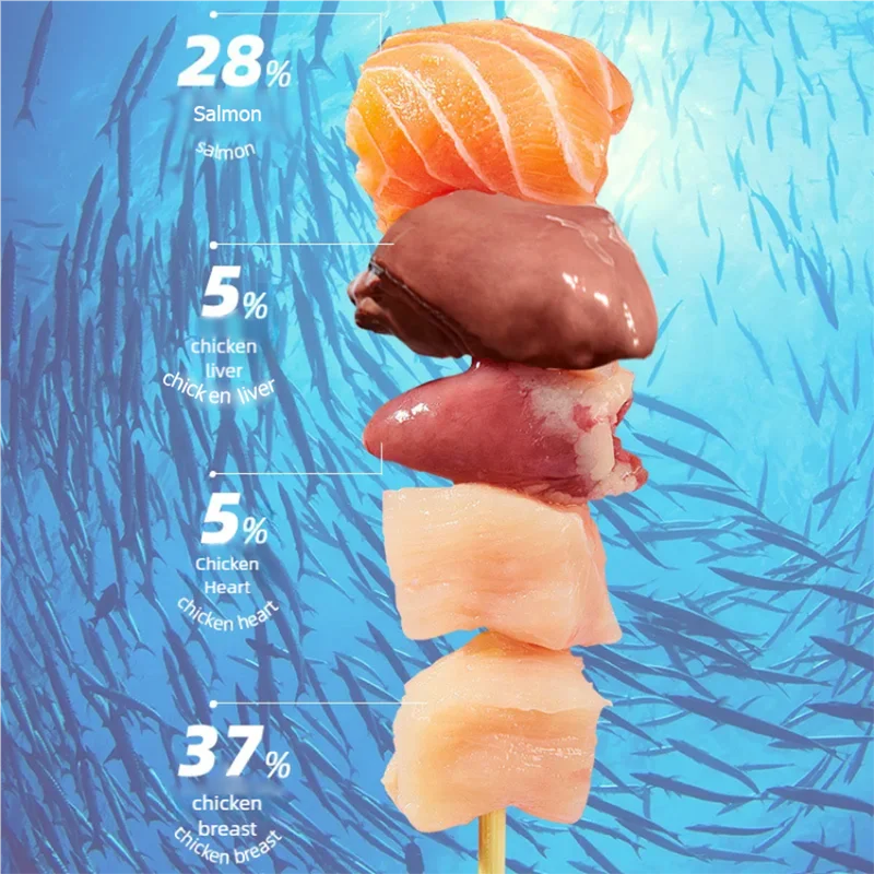 Ração enlatada para gatos/ Petiscos para gatos adultos - Frango e Salmão 85g