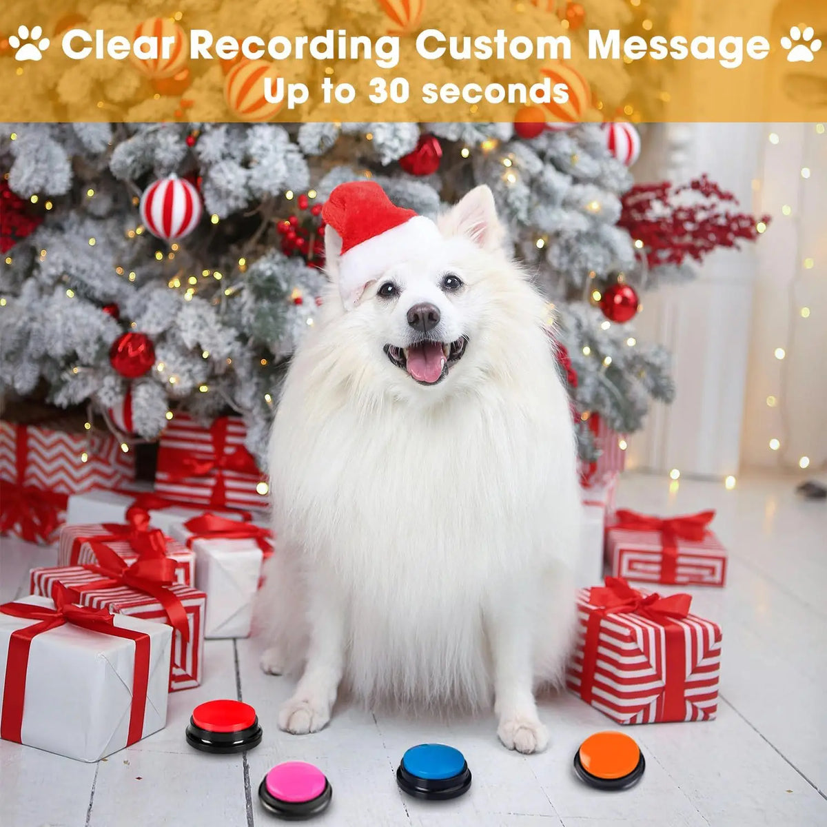 Botões para cães engraçados graváveis